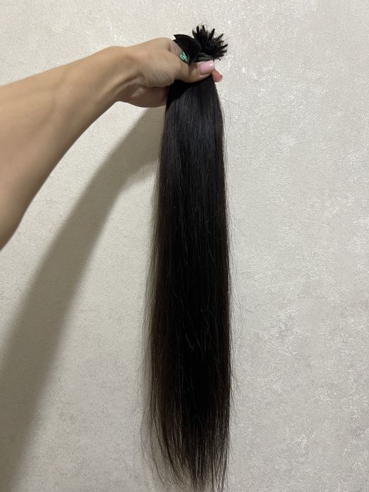 Натуральне волосся для нарощування 56 см,57 грам