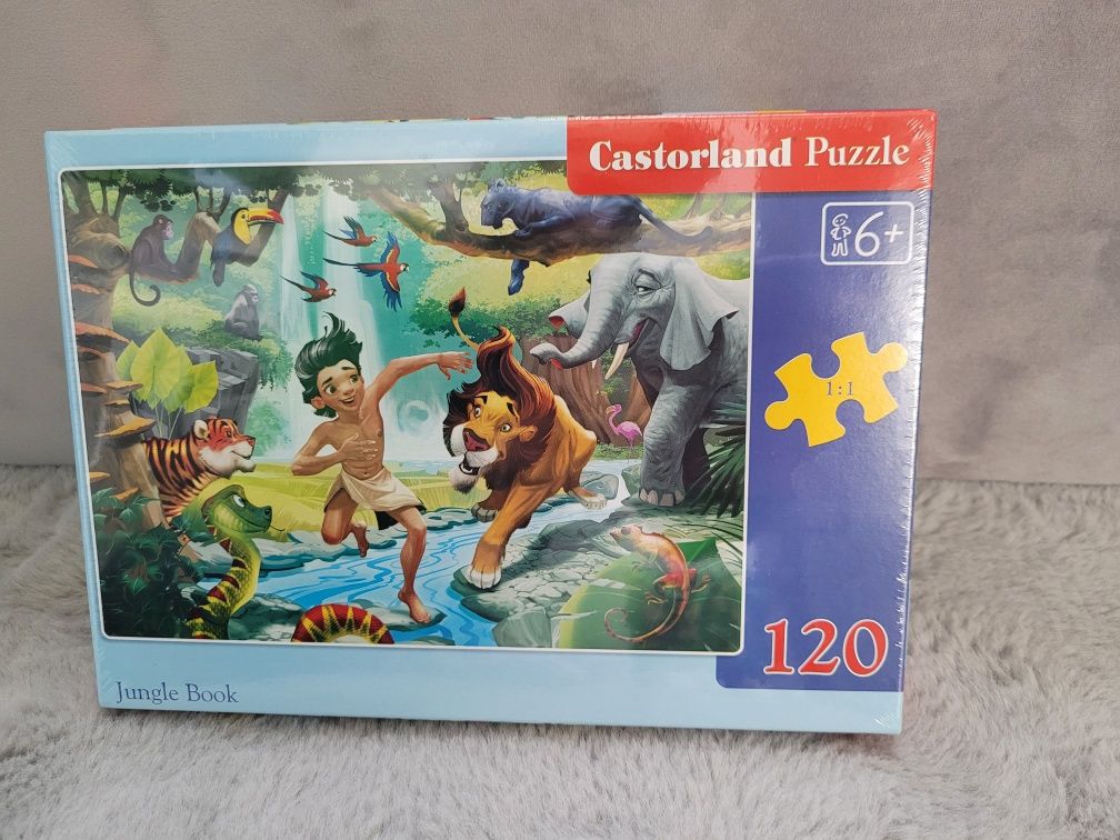 Puzzle 120 elementow księga dżungli  nowe