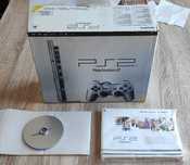 Caixa para PS2 Slim Prata + Base Vertical + Manuais de instruções