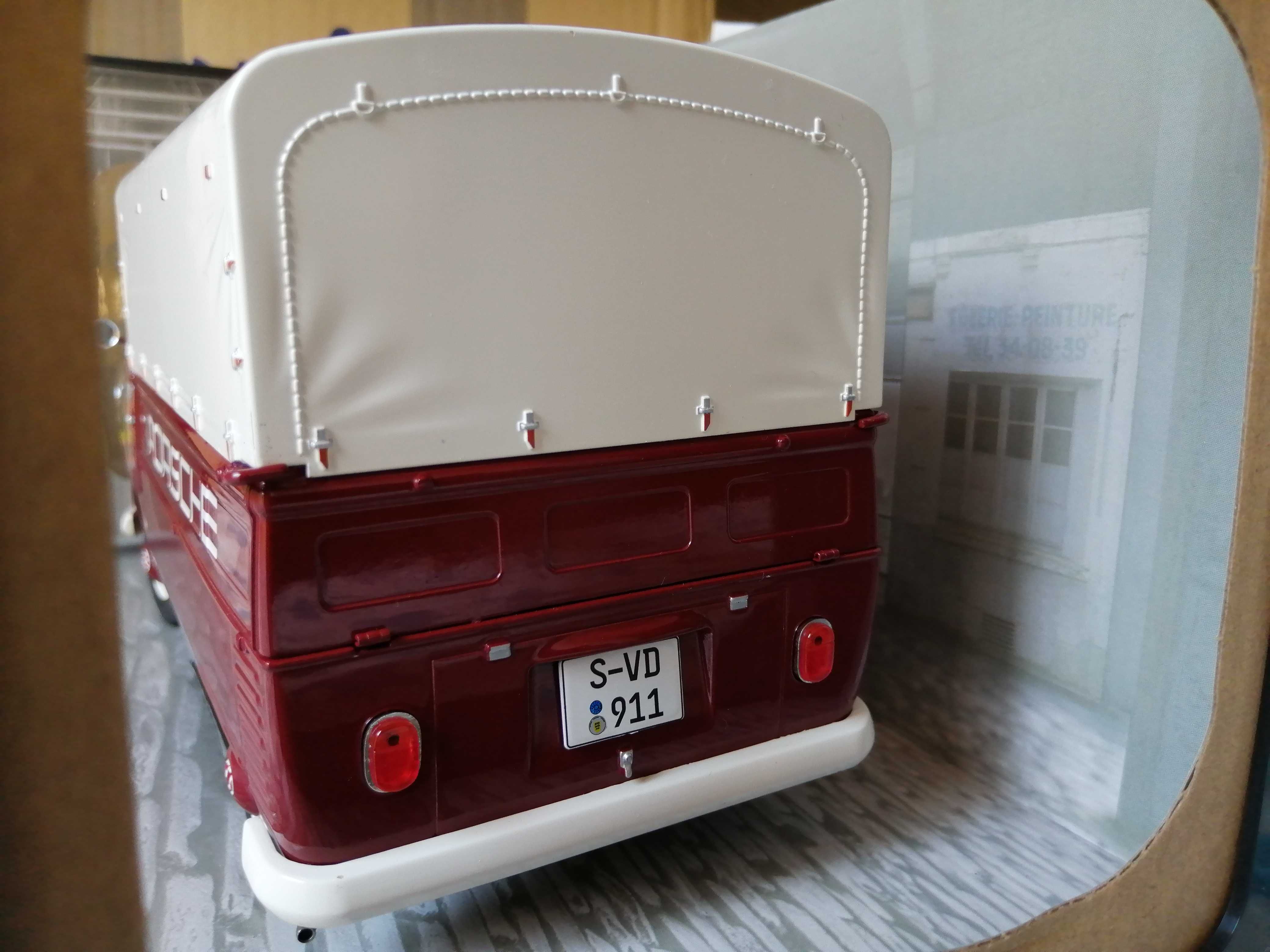 Solido 1/18 Volkswagen T1 Pick Up Porsche service 1950 Novo
