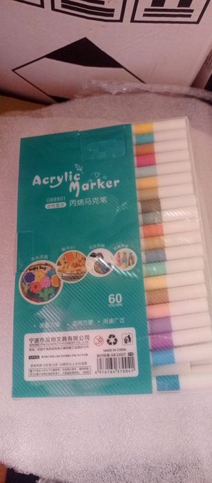 60 шт Акрилові маркери фломастери для будь яких поверхонь