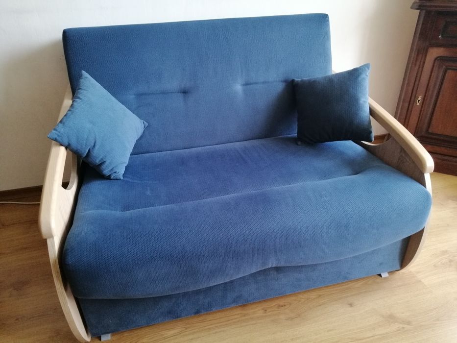 Sofa Brw ida łóżko rozkładana wersalka niebieska blackredwhite brw