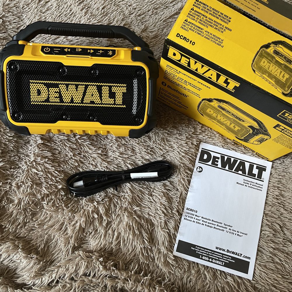 Dewalt Портативна Колонка Bluetooth DCR010 з США Оригінал
