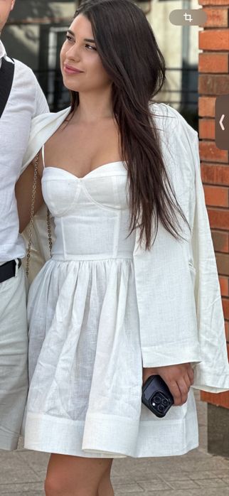 Біла лляна сукня be posh