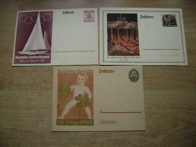 Znaczki pocztowe przedwojenne = Zestaw 13 kart pocztowych bez obiegu