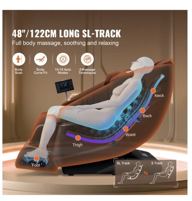 Poltrona de massagens de corpo inteiro, nova