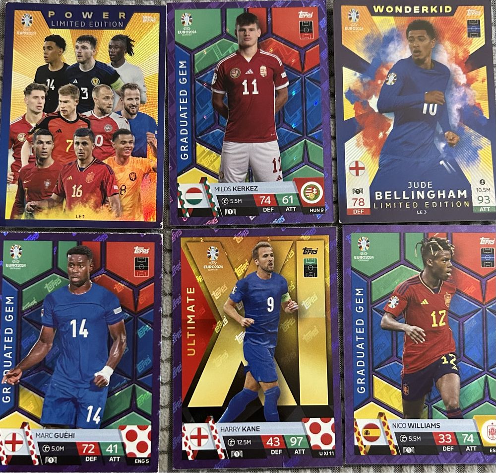 Cartas de coleção Match Attax Raras