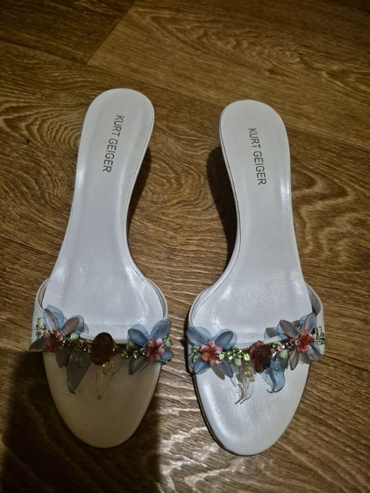 Кожаные мюли босоножки