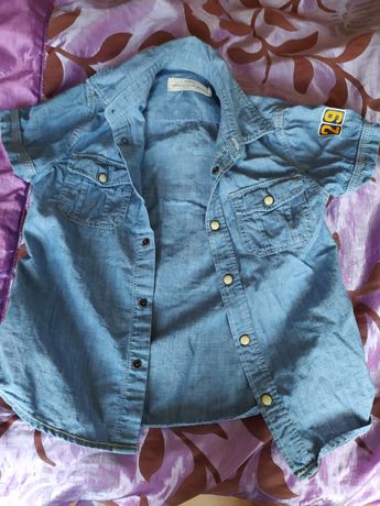 Koszula jeans chłopięca 104/110 H&M