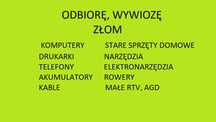 odbiorę uprzątnę wywiozę złom elektronarzędzia komputery stare sprzęty