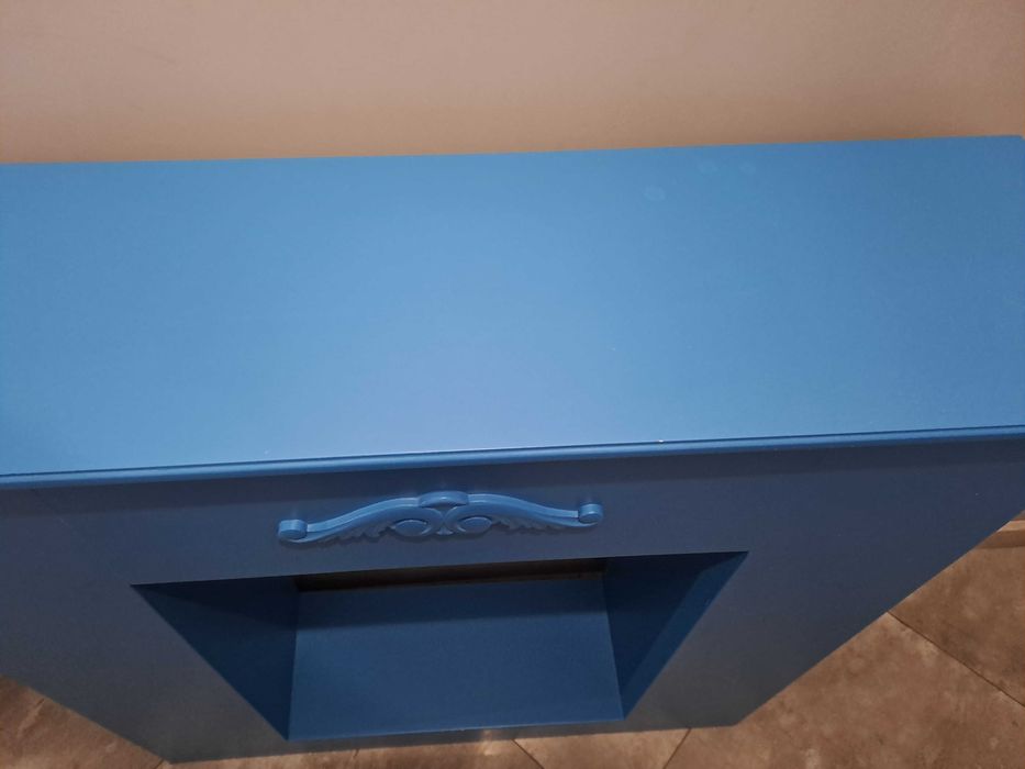 Panel kominkowy atrapa kominek niebieski