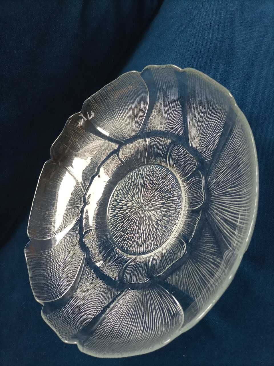 Misa szklana, patera, talerz dekoracyjny, vintage, 32cm