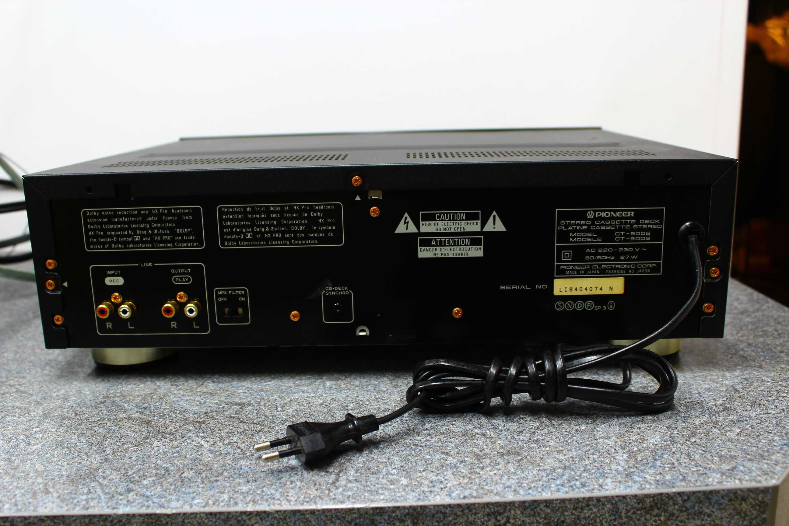 Deck Magnetofon Pioneer CT-900S * Po przeglądzie * 3-Head * Wysoki Mod