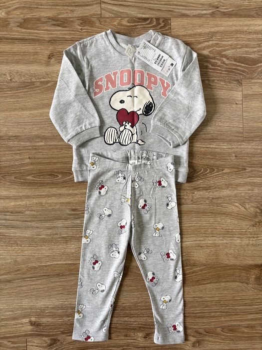 Zestaw bluza i legginsy H&M rozmiar 86 Snoopy