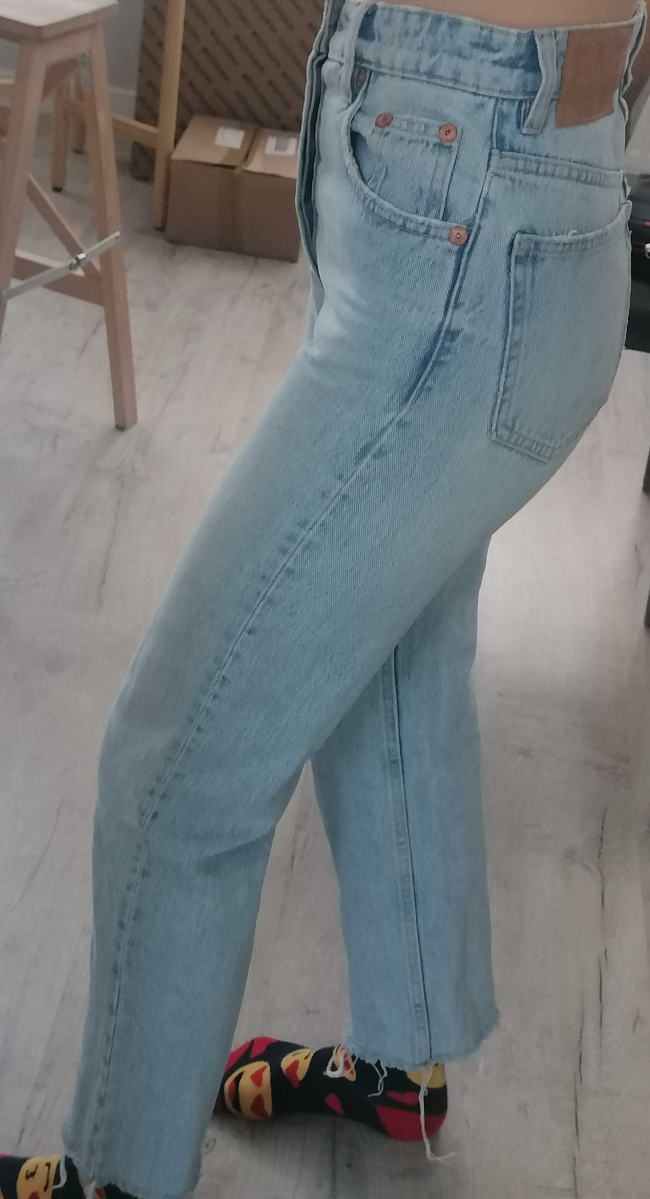 Zara spodnie jeansowe damskie