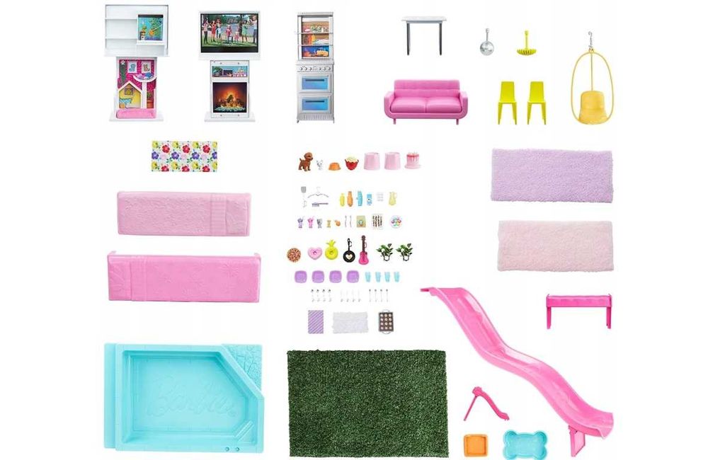 NOWY Wielki domek BARBIE REAMHOUSE DELUXE willa z windą basenem GRG93