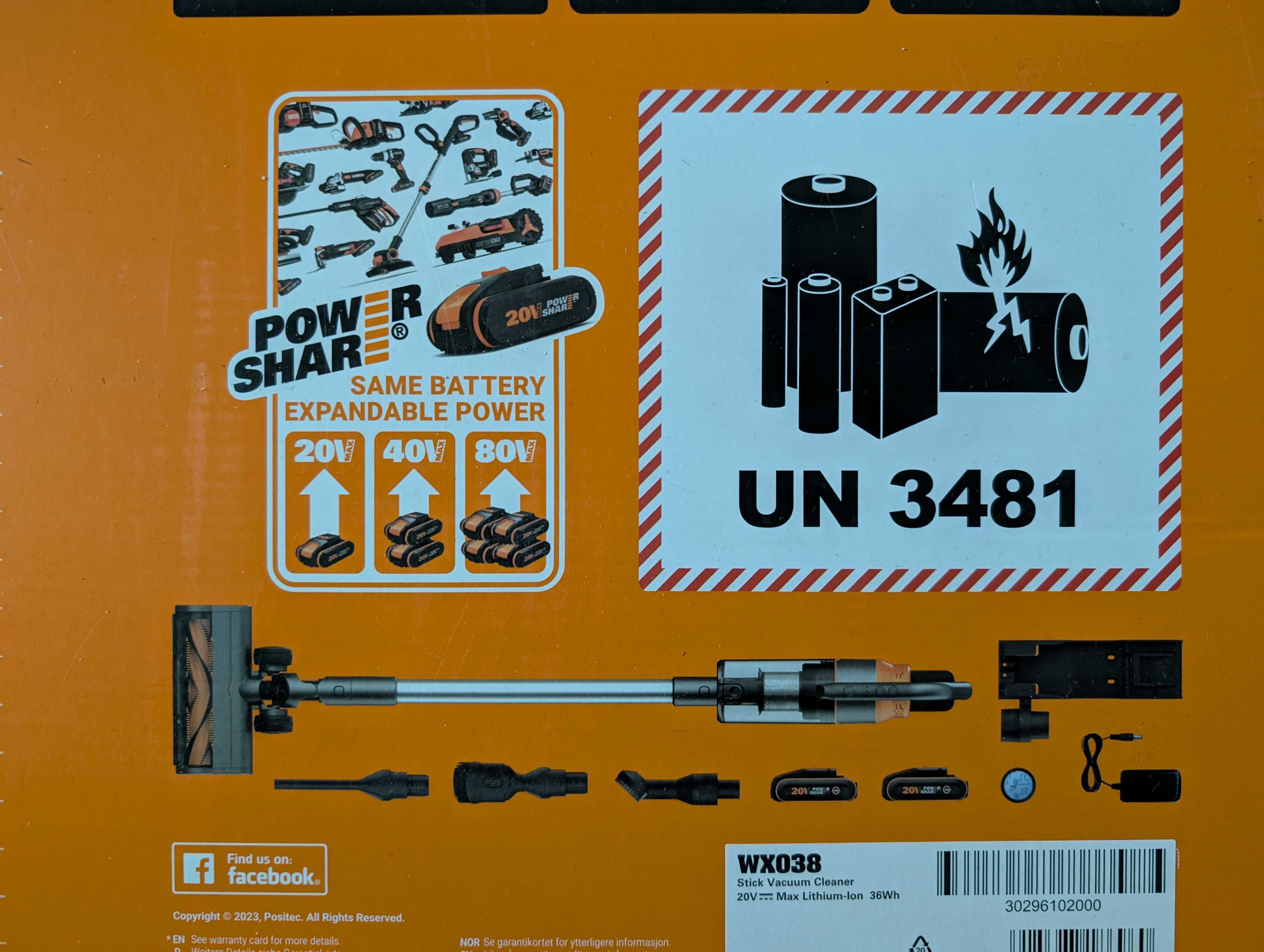 Odkurzacz Worx WX038 Stan bdb