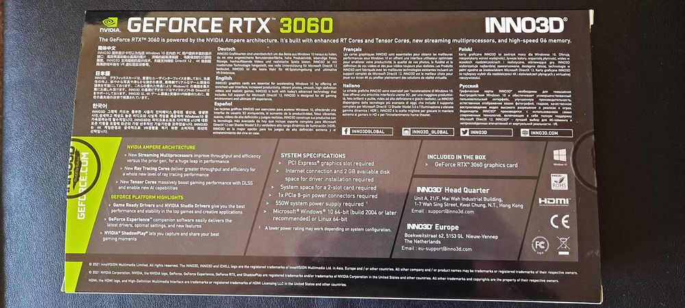 Placa gráfica Rtx 3060