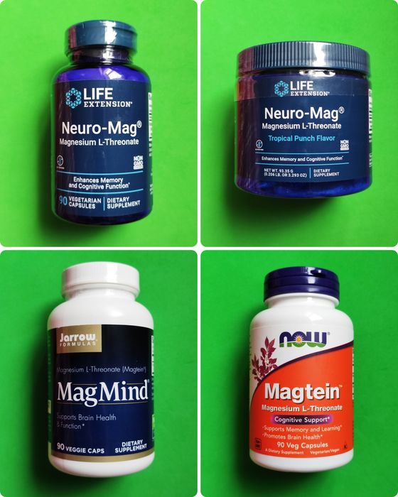 L-треонат магния, Магний, Neuro-Mag, Magtein, Улучшение работы мозга