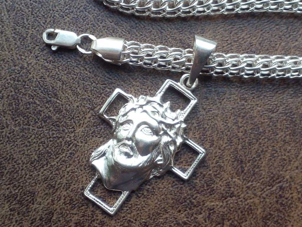 Серебро Цепочка "Кардинал" с крестом 50,0см 32,10г