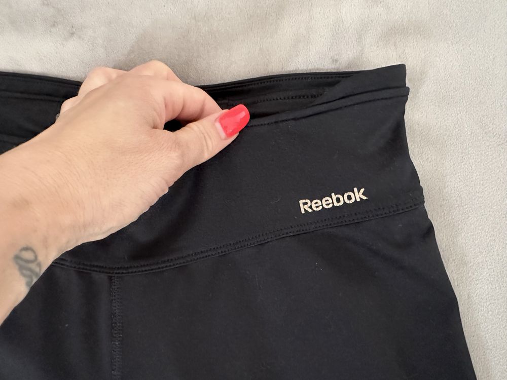 Reebok legginsy rybaczki kolarki fitness siłownia joga czarne S