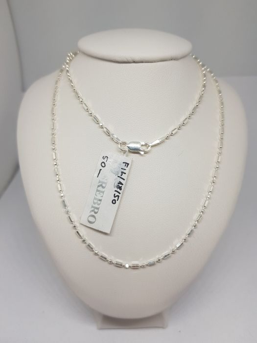 Srebrny łańcuszek splot Morse srebro 925 długość 50cm