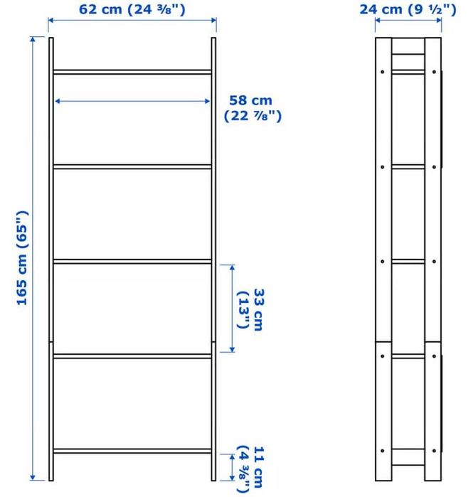Estante Preta Madeira