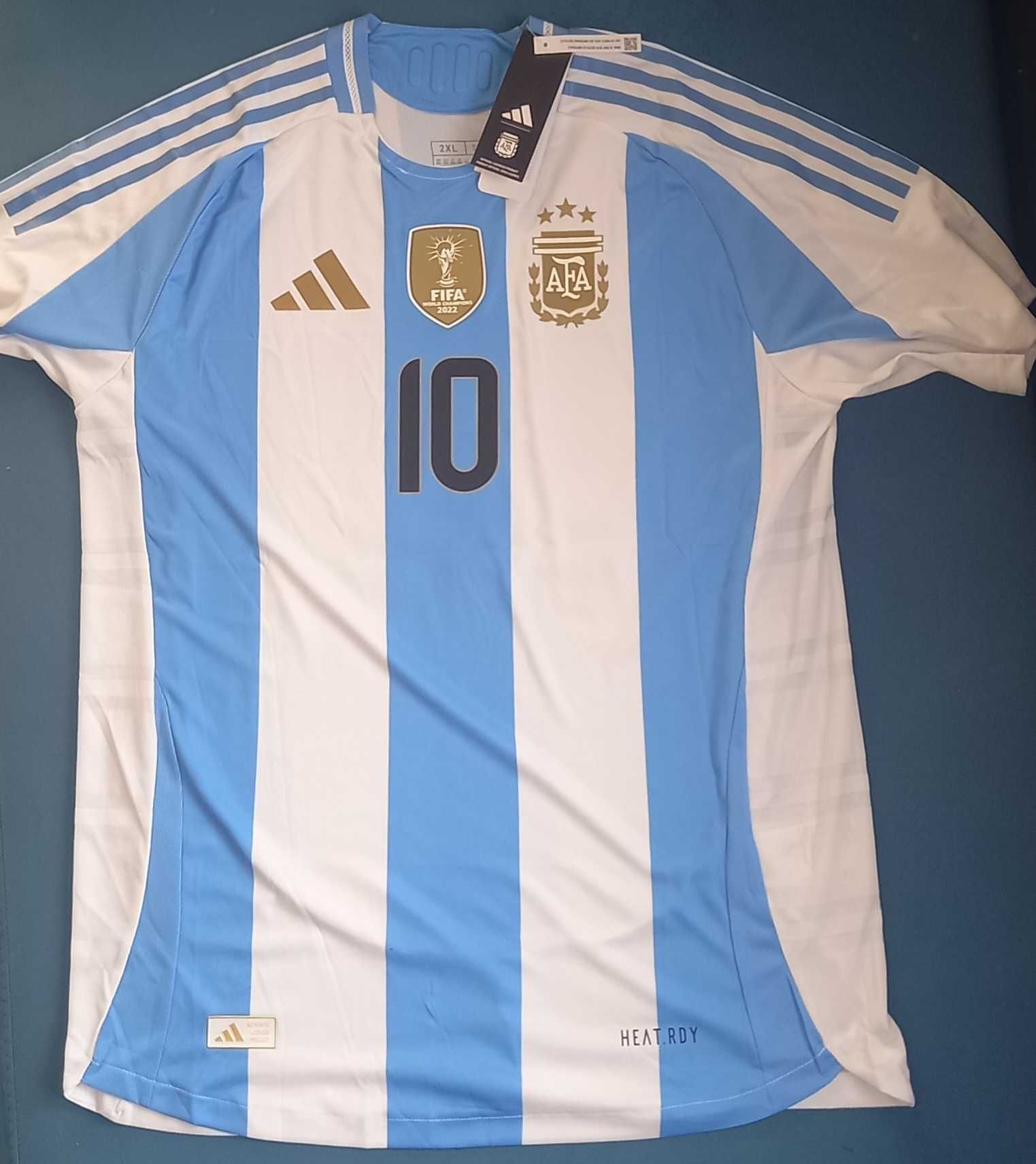 Koszulka Argentyna Adidas Authentic #10 Messi domowa