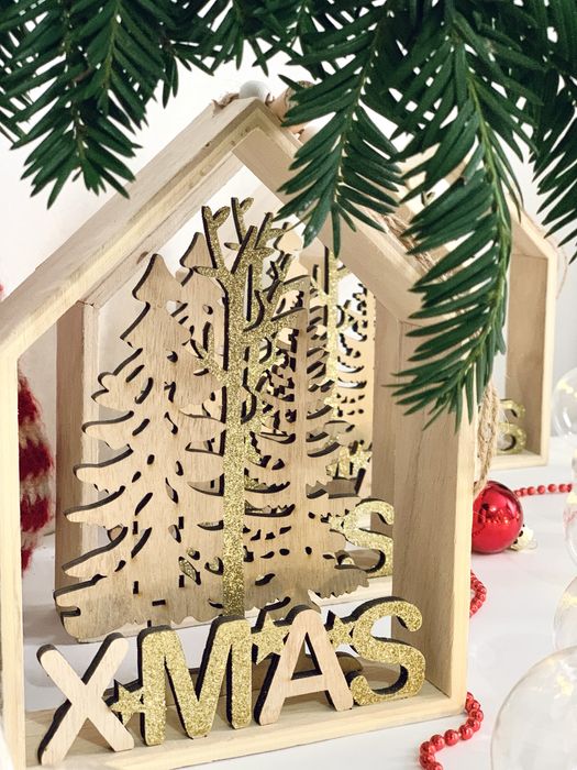 Різдвяний декор, будиночок, новорічні прикраси,подарунок на новий рік