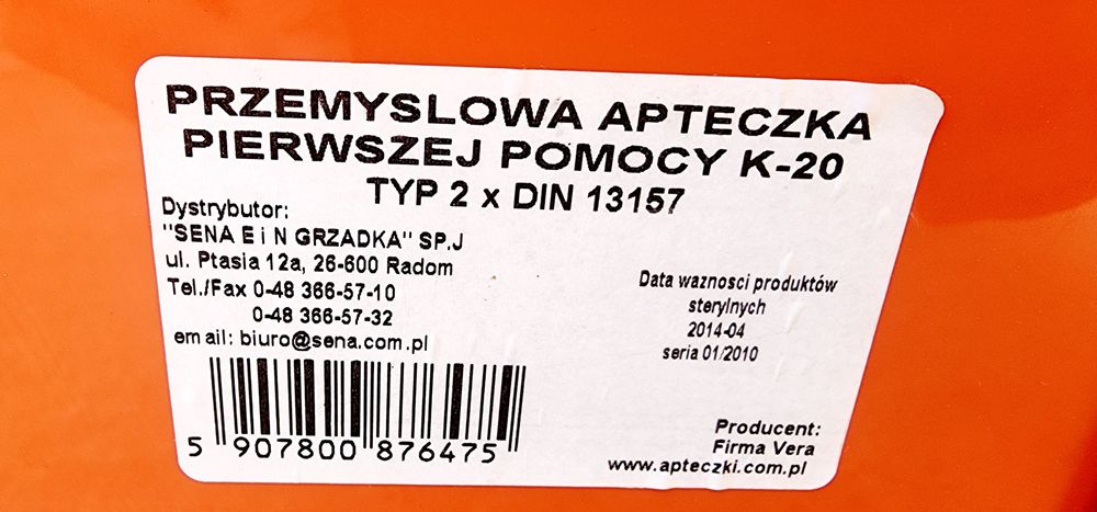 Apteczka przemysłowa pierwsza pomoc