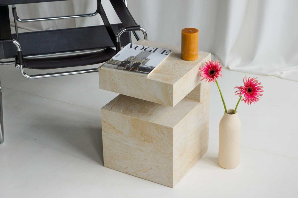 Stolik pomocniczy / Szafka nocna / Trawertyn