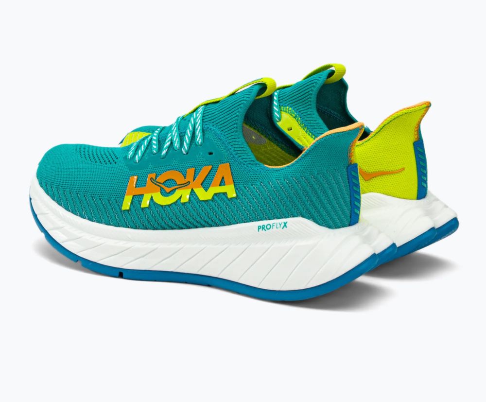 Кросівки для бігу чоловічі HOKA Carbon X 3 блакитно-жовті 1123192-CEPR