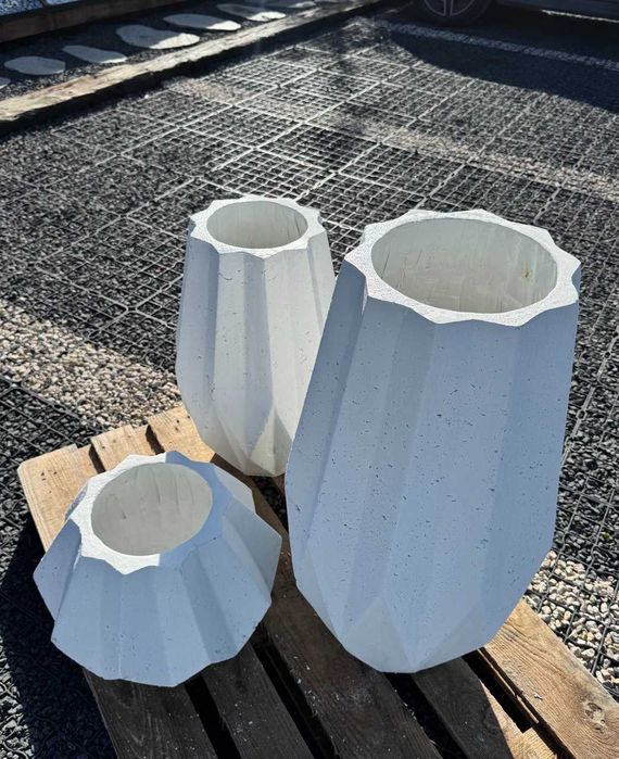 Zestaw Donic betonowych Diamenty, Śnieżnobiałe, Niemalowane, 3  szt