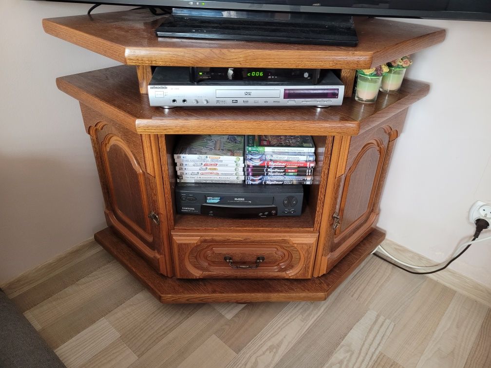 Barek + szafka RTV + stół do salonu z litego dębu