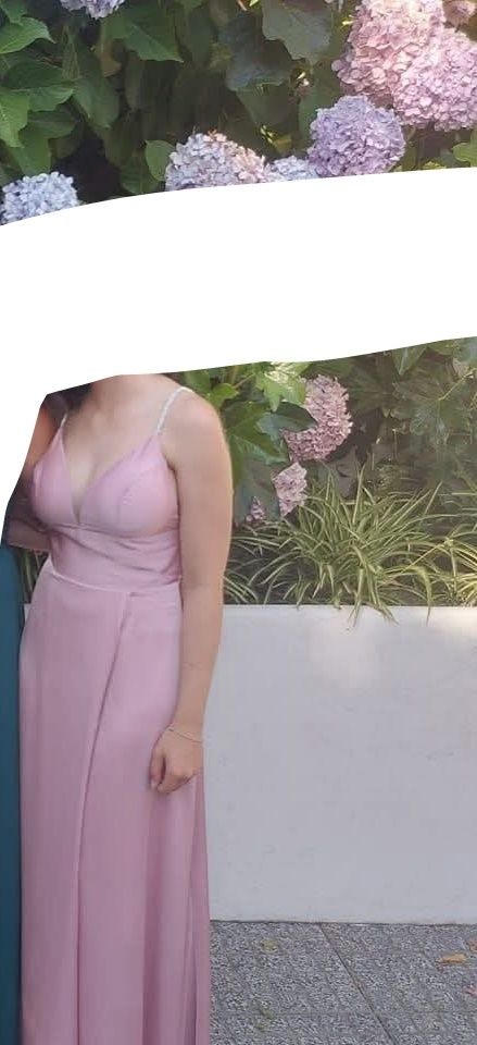 Vestido Cerimónia Rosa Seco