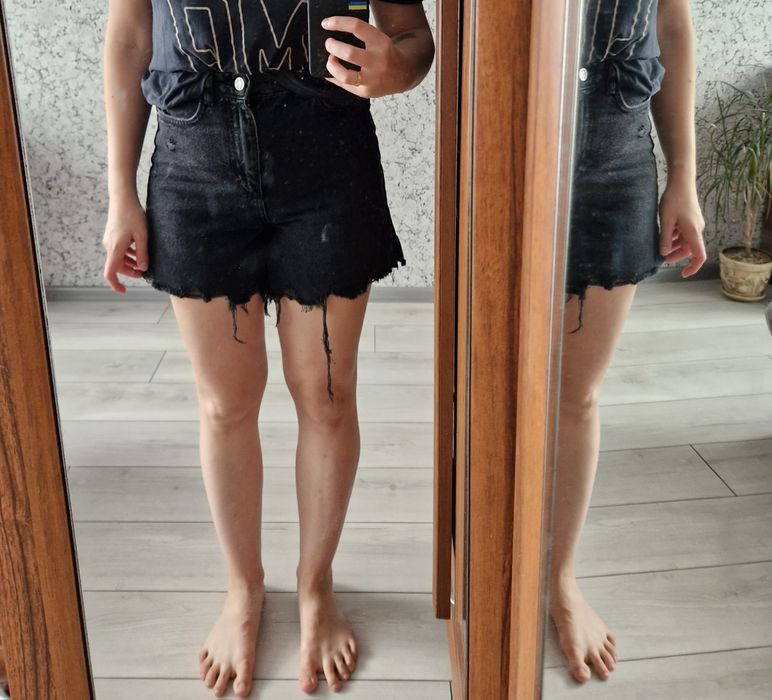 Шорти Zara High-rise Ripped