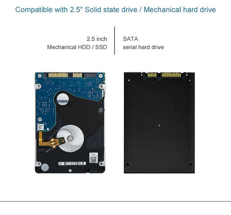 Внешний карман для жесткого диска SSD/HDD 2.5 SATA USB 3.0 кейс-трей
