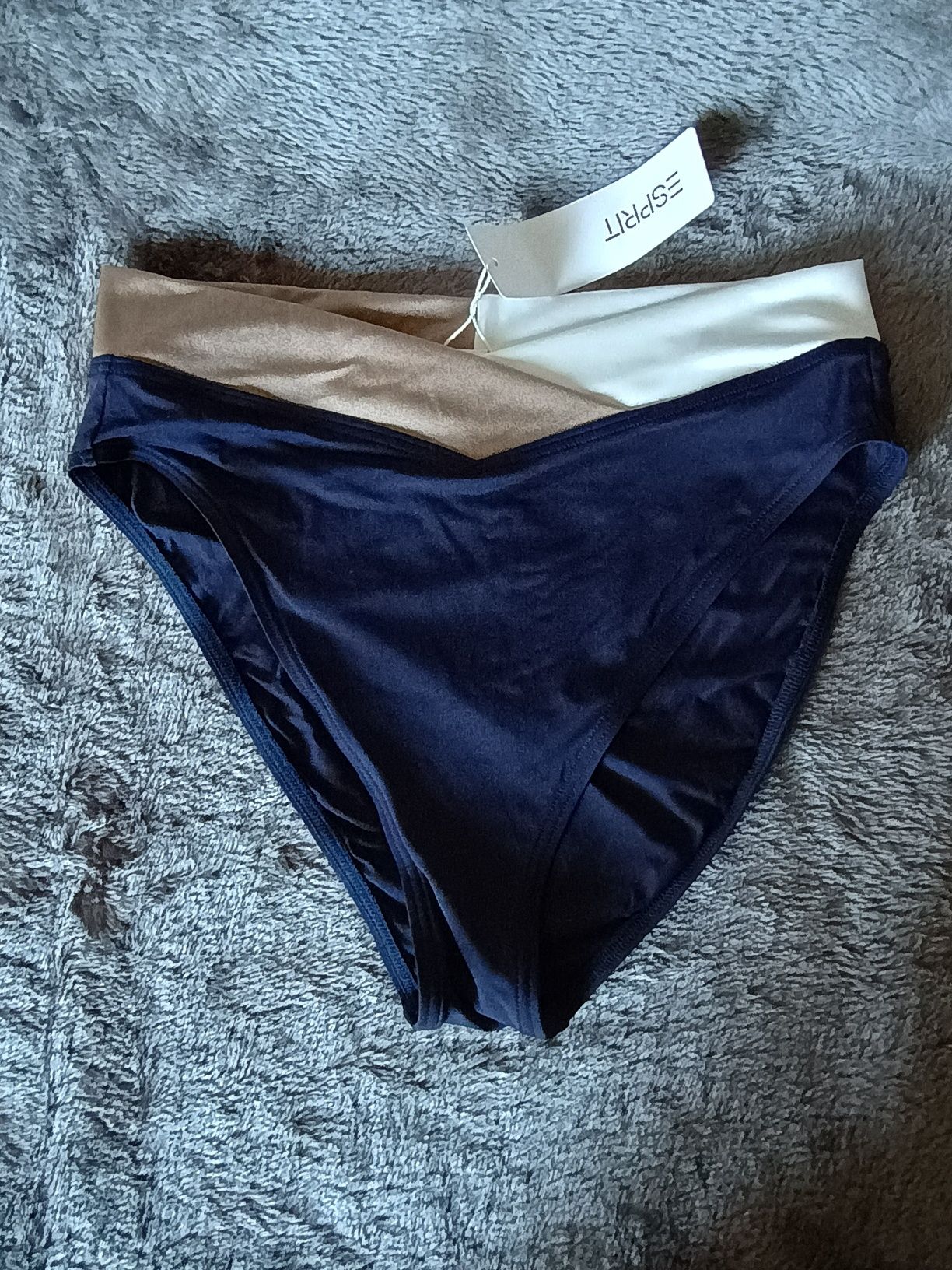 Dół od bikini Granatowe z wyższym stanem