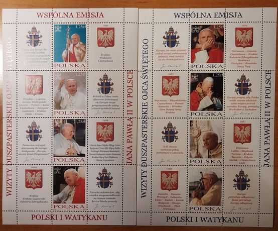 Znaczki pocztowe z papieżem Janem Pawłem II