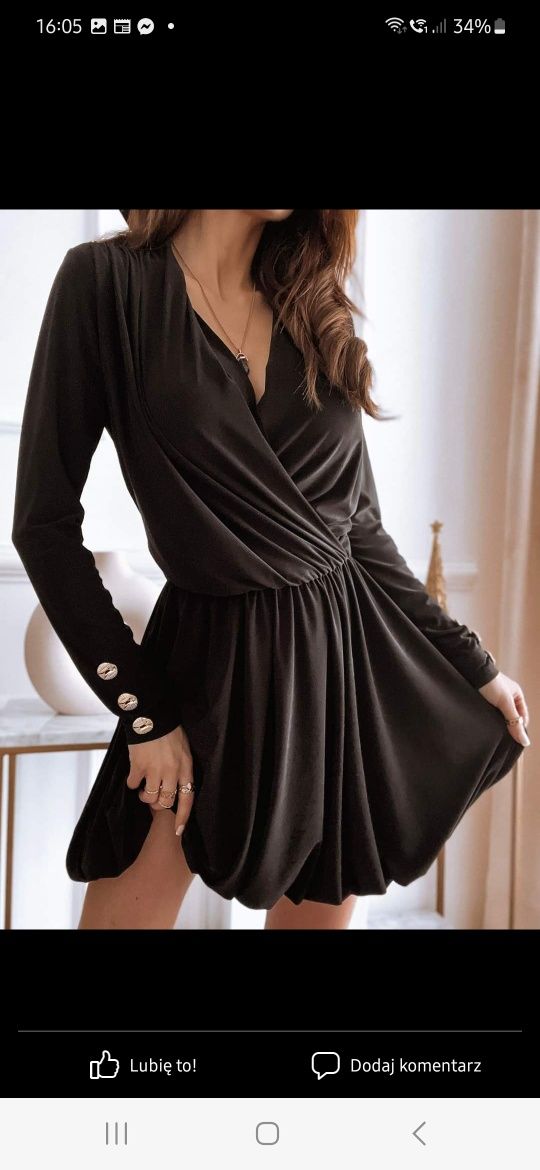 Śliczna czarna sukienka S/M