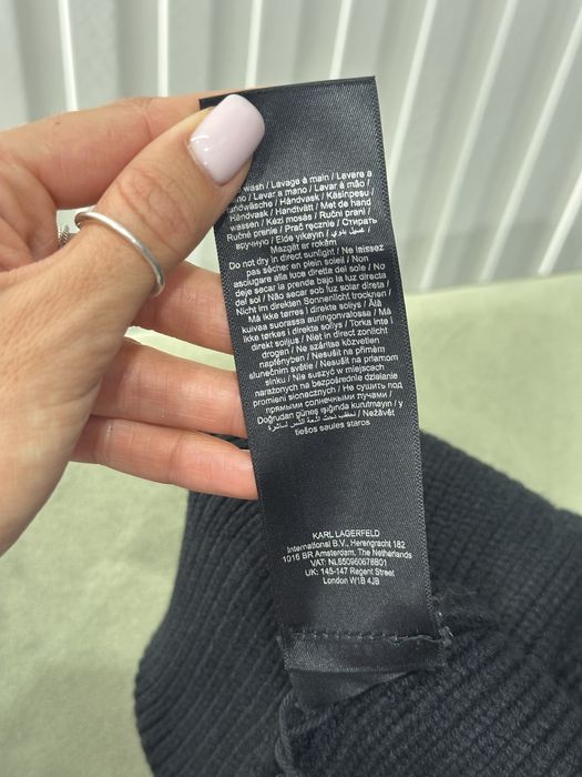 Шапка Karl Lagerfeld, жіноча шапка, чорна шапка