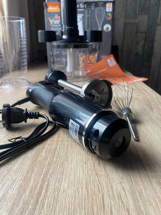 Блендер занурювальний RAF R.3011 з 4 насадками 4в1, потужність 1800 Вт