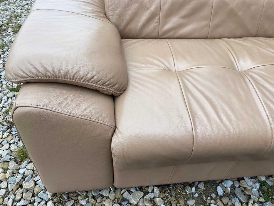 Шкіряний кутовий диван з натуральноі шкіри