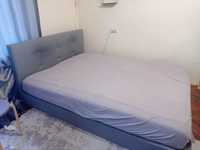 Ліжко двоспальне сіре 160×200, вживане
