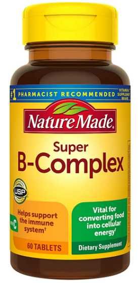 Super B-complex. Витамины группы B, биотин, фолиевая "Супер В", "В 12"
