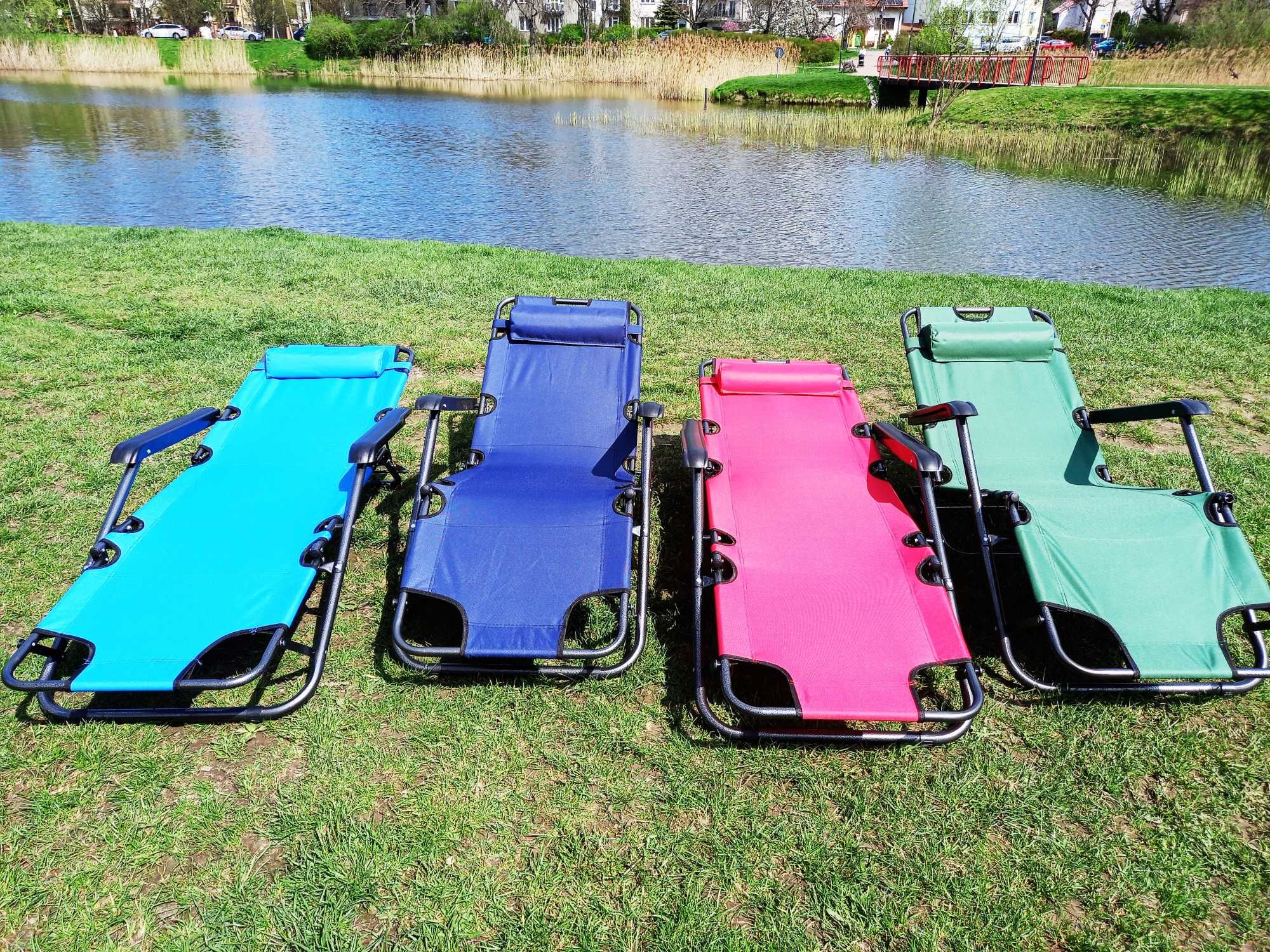Nowe rozkładane leżaki ogrodowe 3 pozycyjne leżanki do 120 kg