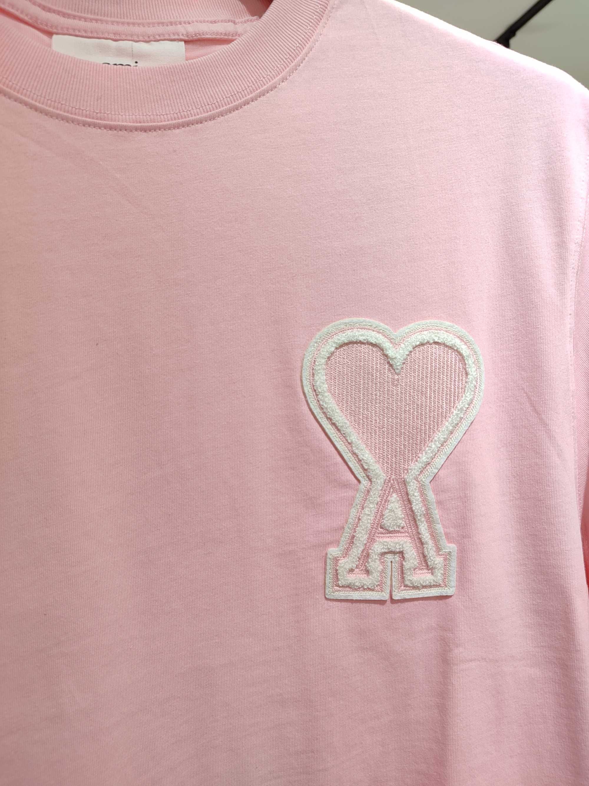 Футболка AMI Paris Exclusive Ami De Coeur T-Shirt Pink