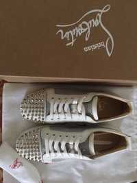 Christian Louboutin AC Louis Junior SP Flat Calf/Nat Lame