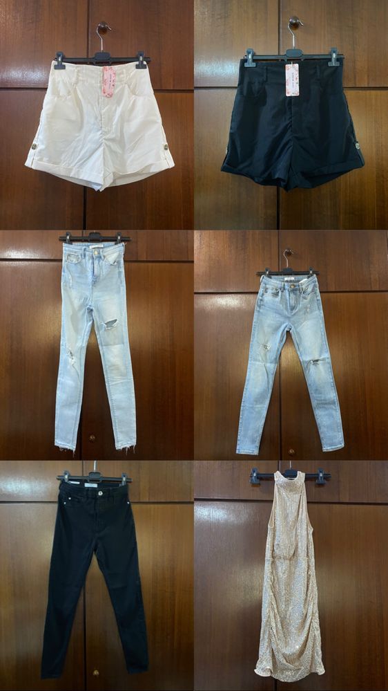 Lote de roupa feminina + acessorios (mais de 40 peças desde o Xs ao M)