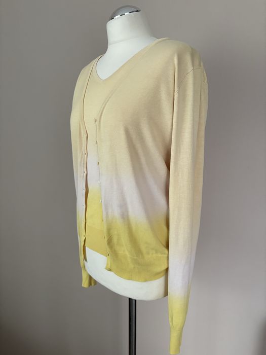 Sweter komplet Bliźniak jedwabny  kardigan i bluzka rozmiar XL